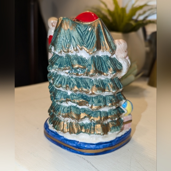 Vintage 1993 Fitz & Floyd Omnibus OCI Christmas Heritage Santa Candle Holder - Picture 3 of 6